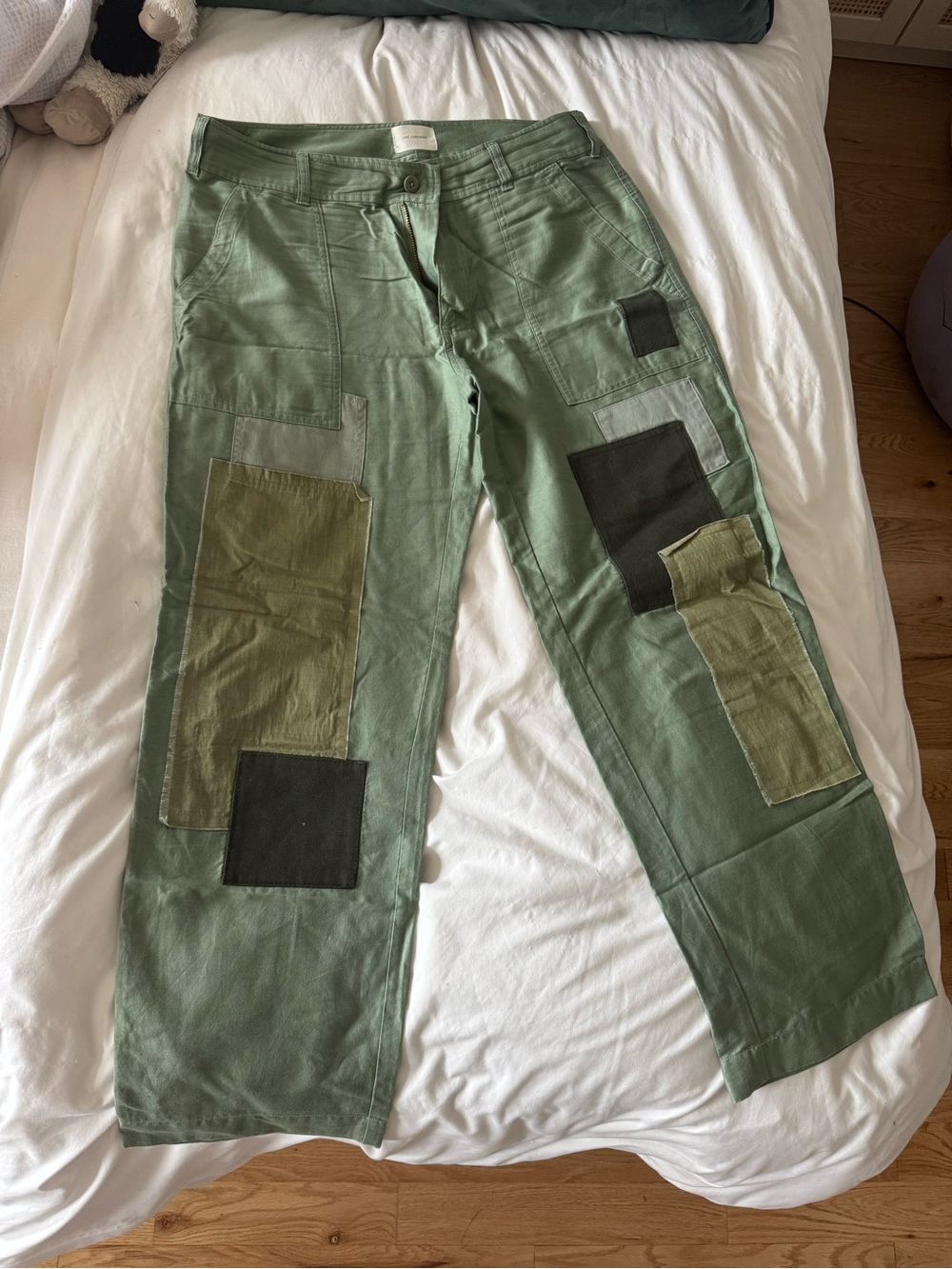 ALD Green Patchwork Pants
